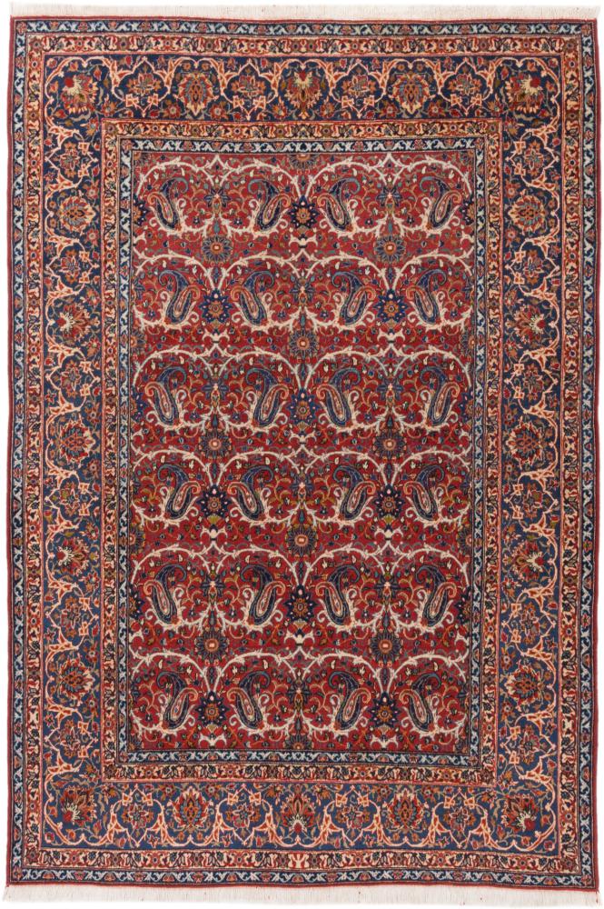 Persisk tæppe Isfahan Antikke 210x144 210x144, Persisk tæppe Knyttet i hånden