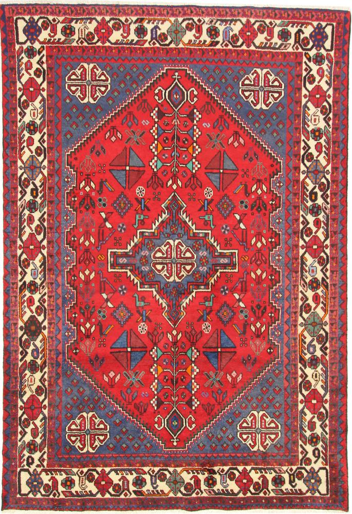 Persian Rug Bakhtiari 9'10"x6'7" 9'10"x6'7", Persian Rug Knotted by hand