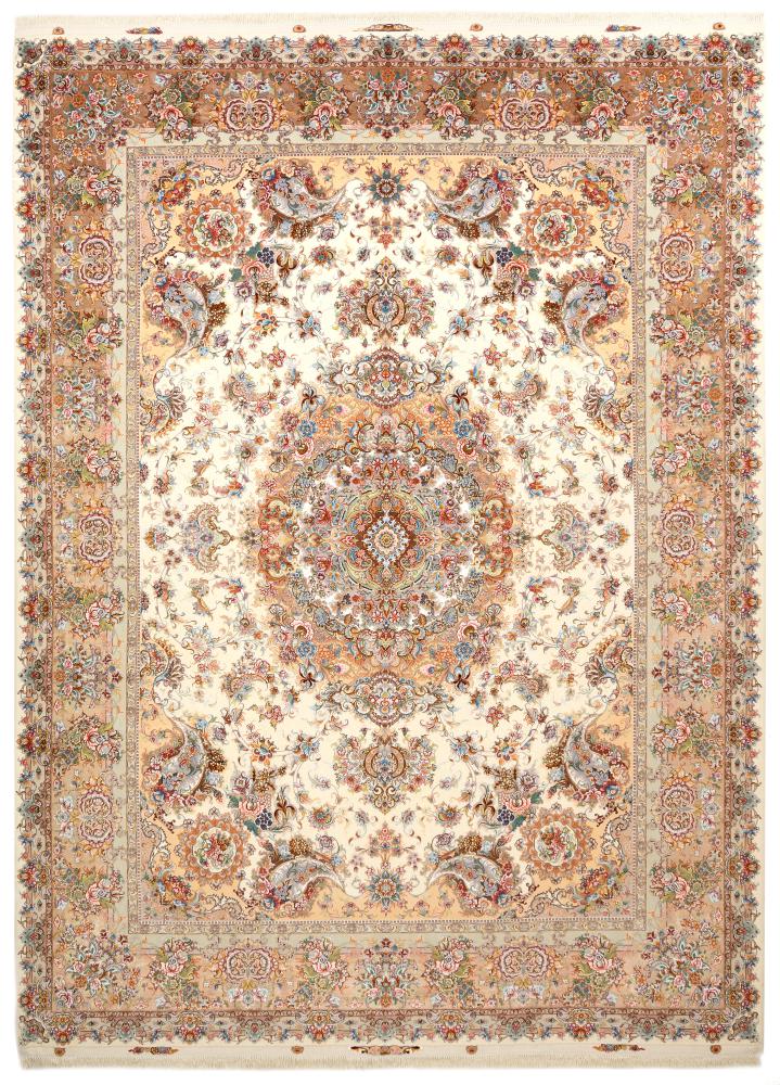 Persian Rug Tabriz 50Raj 13'2"x9'9" 13'2"x9'9", Persian Rug Knotted by hand
