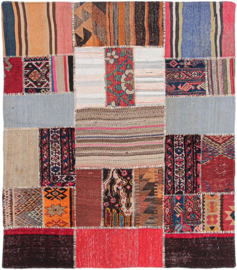 Persian Rug Kilim Patchwork 151x129 151x129, Persian Rug Woven by hand