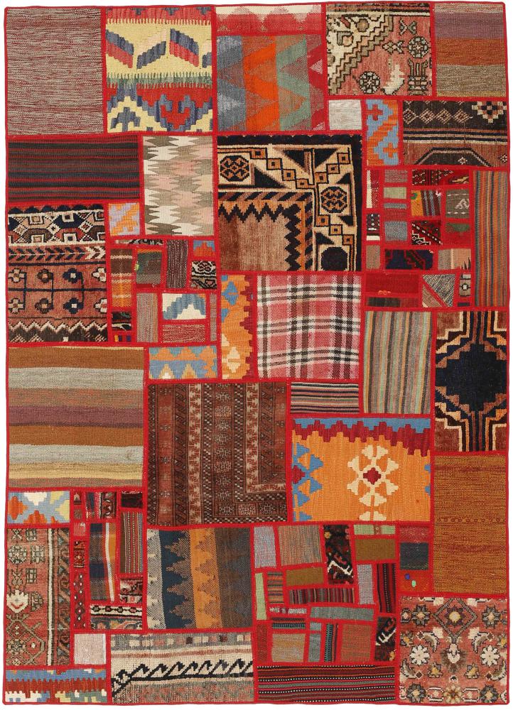 Περσικό χαλί Κιλίμ Patchwork 201x141 201x141, Περσικό χαλί Χειροποίητη ύφανση