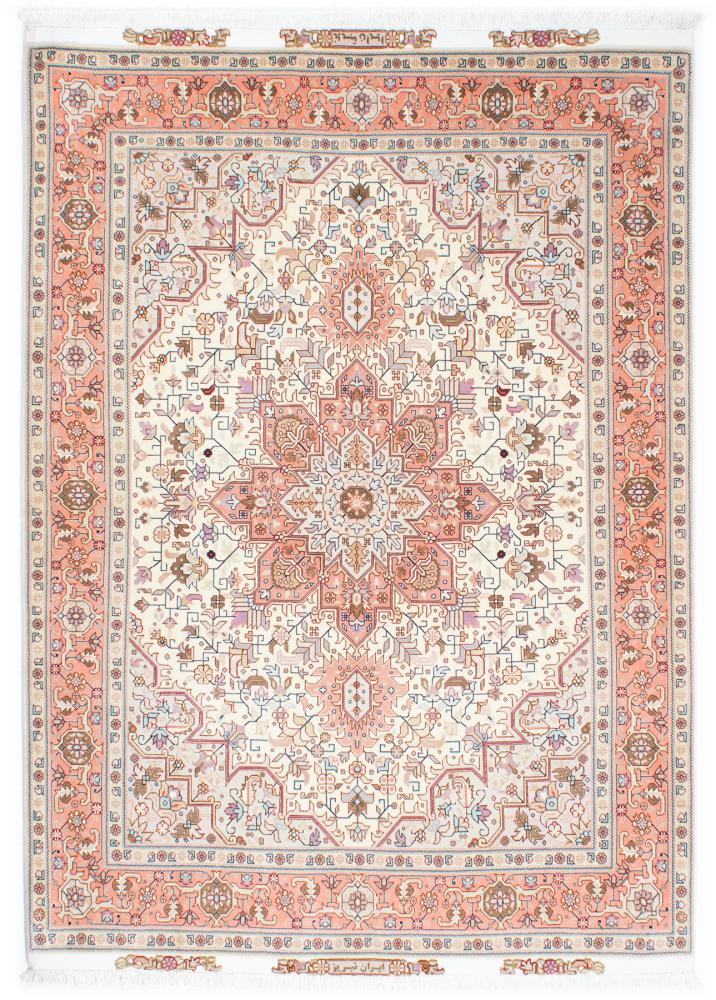 Persian Rug Tabriz 50Raj 6'9"x5'1" 6'9"x5'1", Persian Rug Knotted by hand