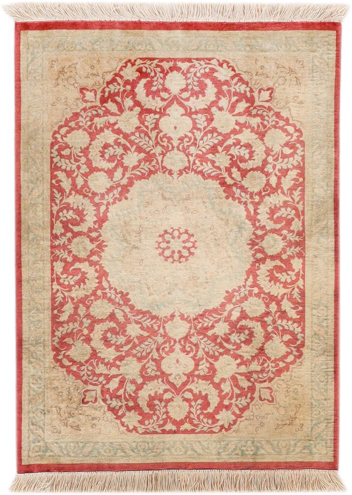 Perzisch tapijt Qum Zijde 76x54 76x54, Perzisch tapijt Handgeknoopte