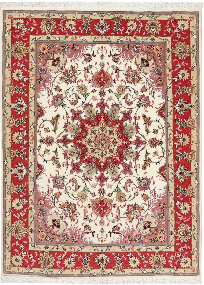 Persian Rug Tabriz 50Raj 6'2"x4'8" 6'2"x4'8", Persian Rug Knotted by hand