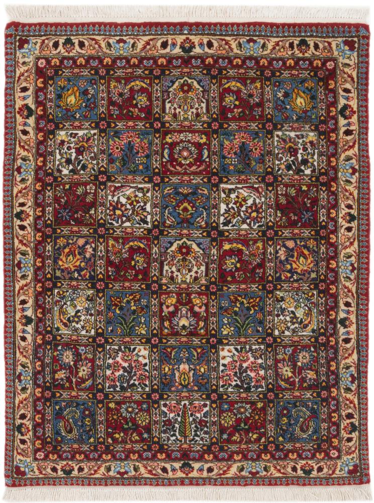 Persian Rug Bakhtiari 4'2"x3'3" 4'2"x3'3", Persian Rug Knotted by hand
