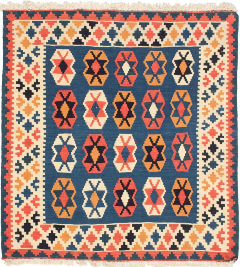 Tapis persan Kilim Fars 104x99 104x99, Tapis persan Tissé à la main