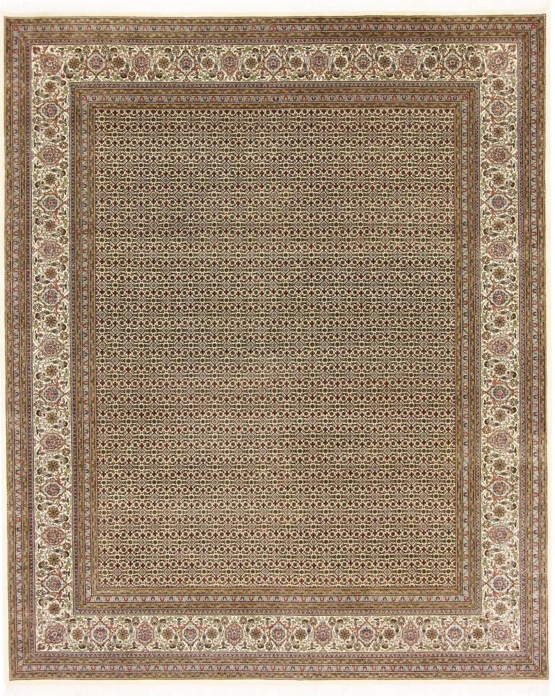 Indischer Teppich Indo Täbriz Mahi 9'10"x8'1" 9'10"x8'1", Perserteppich Handgeknüpft