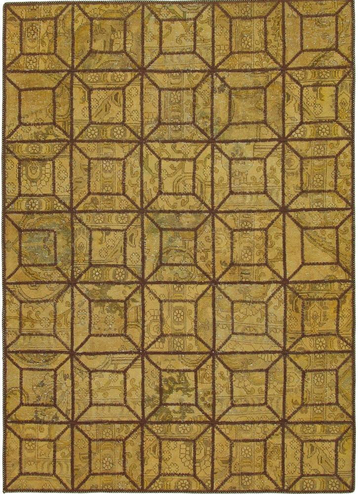 Persian Rug Patchwork 215x154 215x154, Persian Rug Knotted by hand