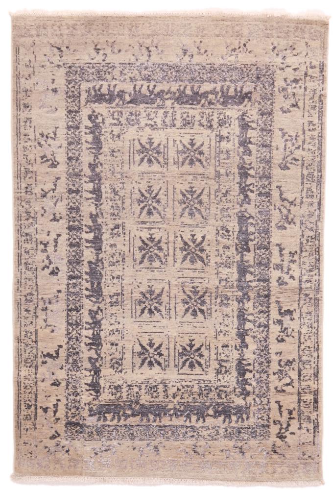 Indisk tæppe Sadraa 181x124 181x124, Persisk tæppe Knyttet i hånden