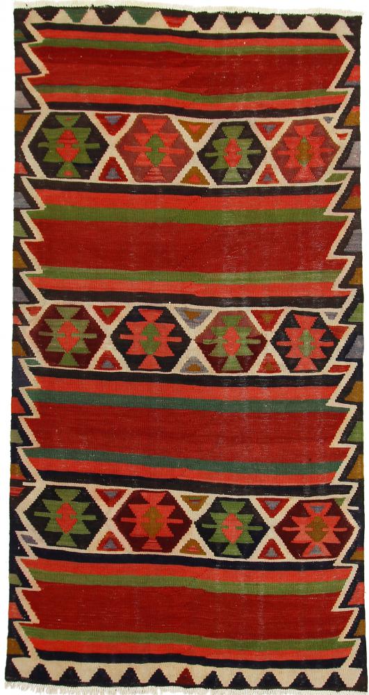 Persian Rug Kilim Fars Azerbaijan Antique 9'7"x5'1" 9'7"x5'1", Persian Rug Woven by hand