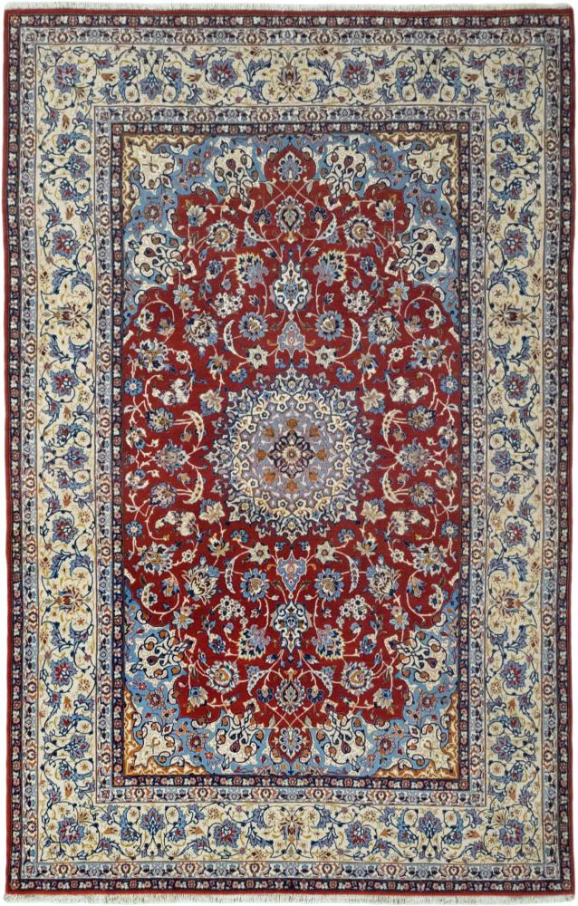 Tapete persa Isfahan Fio de Seda 7'8"x4'11" 7'8"x4'11", Tapete persa Atado à mão