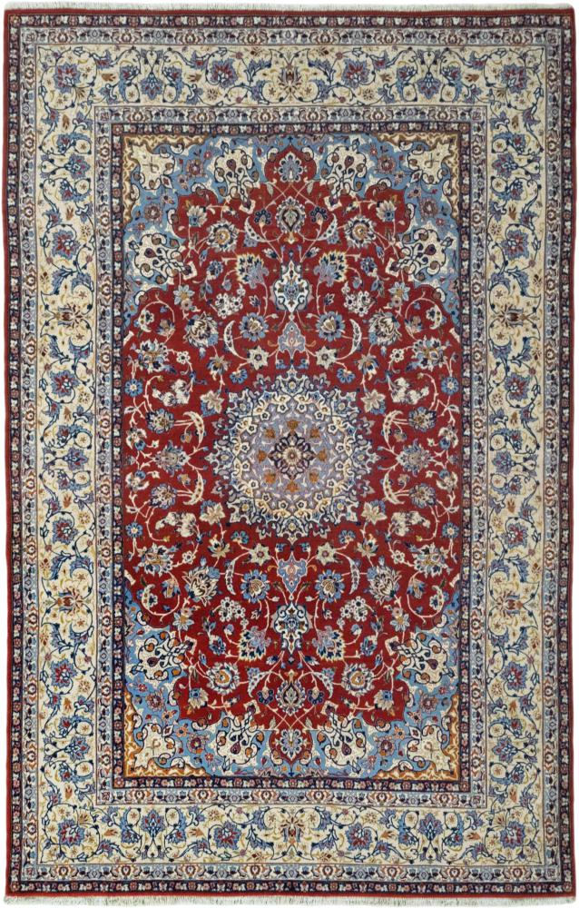 Tapis persan Ispahan Chaîne de Soie 7'8"x4'11" 7'8"x4'11", Tapis persan Noué à la main