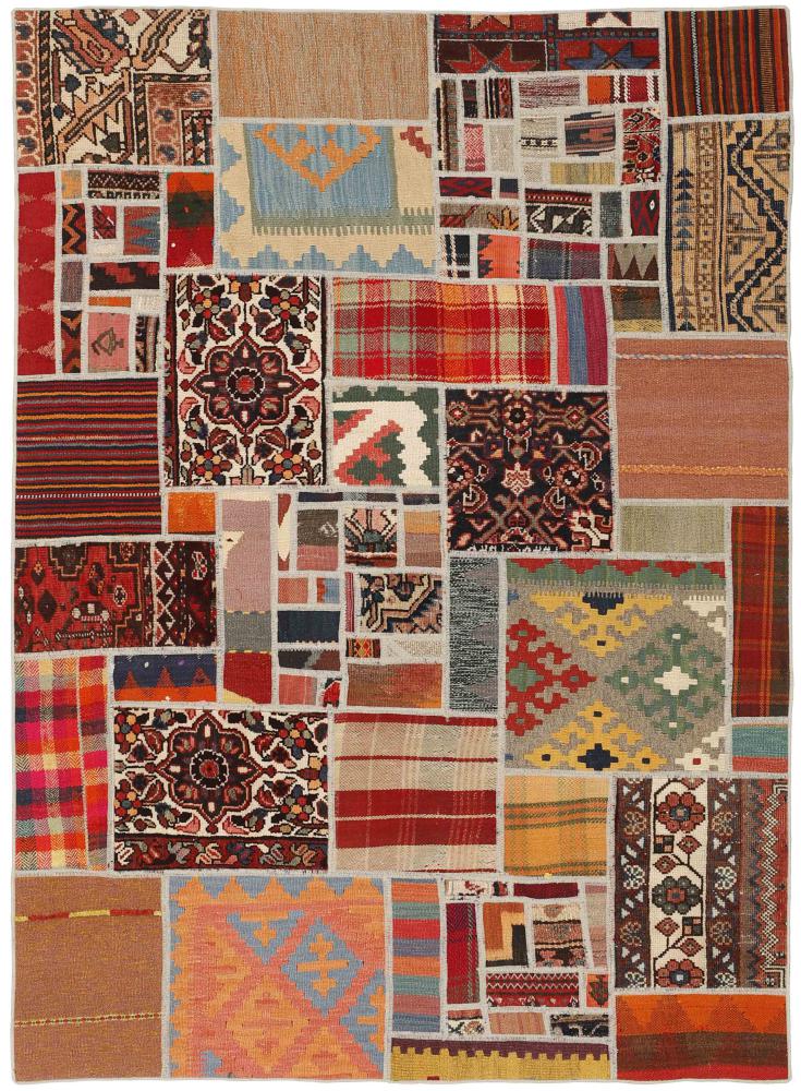 Περσικό χαλί Κιλίμ Patchwork 199x139 199x139, Περσικό χαλί Χειροποίητη ύφανση