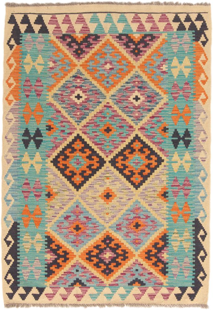 Afghanska mattan Kilim Afghan 138x96 138x96, Persisk matta handvävd 