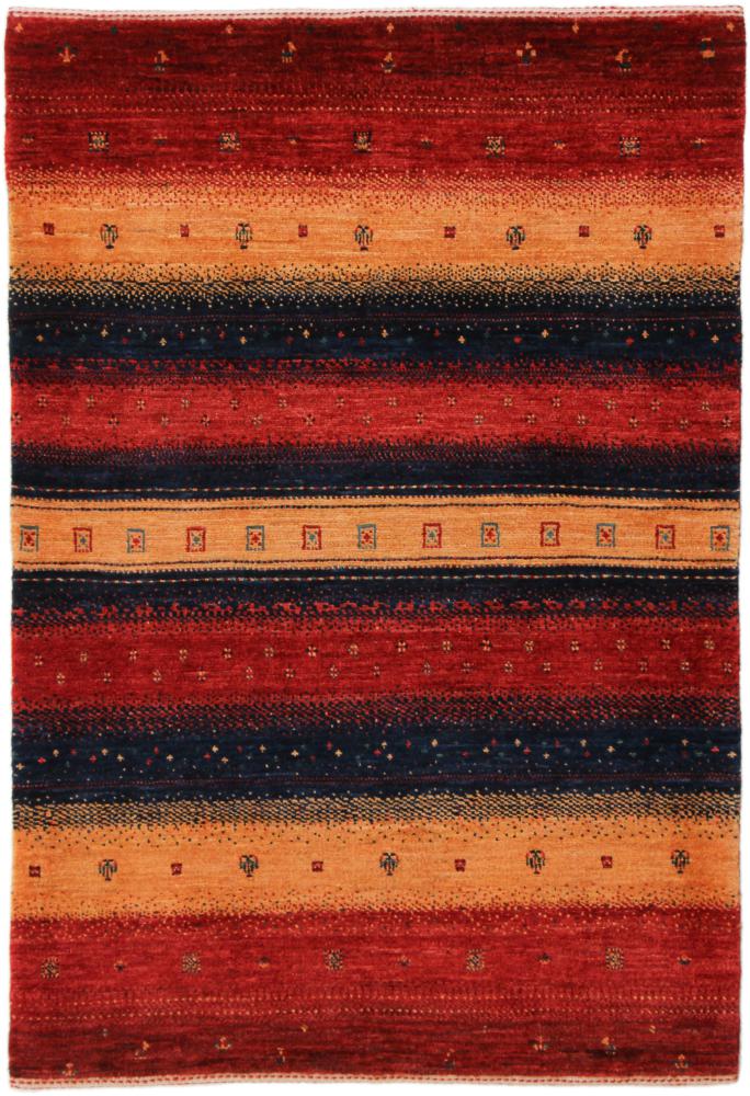 Persian Rug Persian Gabbeh Loribaft Nowbaft 4'1"x2'9" 4'1"x2'9", Persian Rug Knotted by hand
