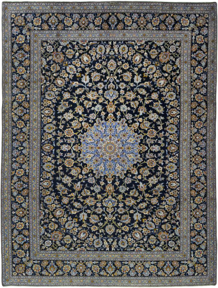 Tapis persan Kashan 409x305 409x305, Tapis persan Noué à la main