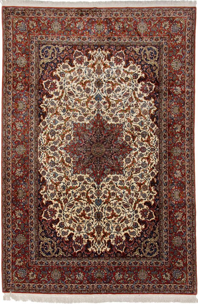 Perserteppich Isfahan Seyrafian Seidenkette 9'11"x6'8" 9'11"x6'8", Perserteppich Handgeknüpft