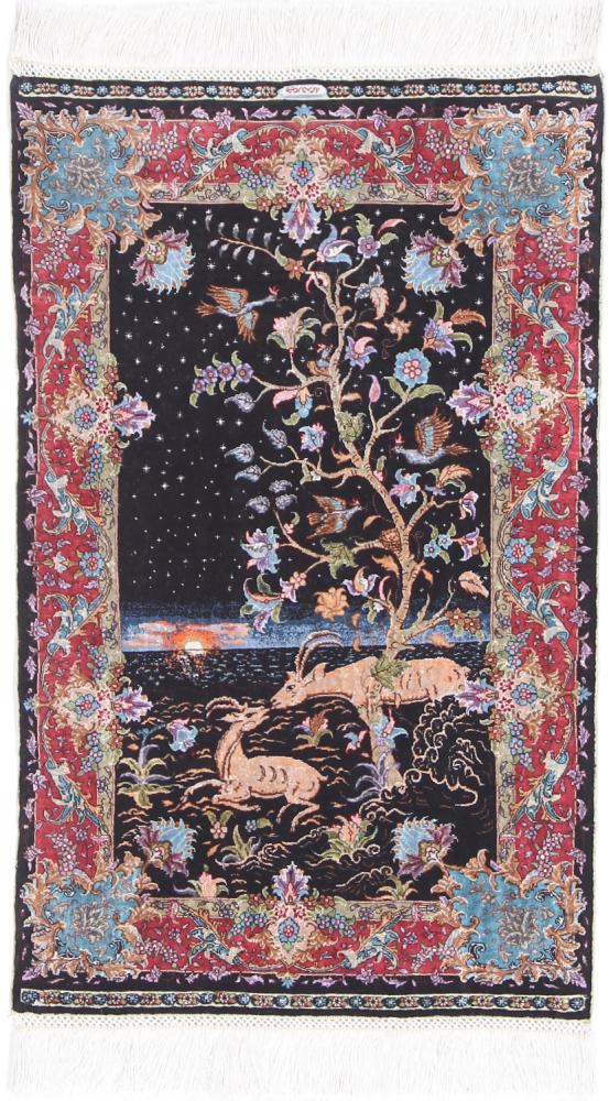  Hereke Zijde 54x36 54x36, Perzisch tapijt Handgeknoopte