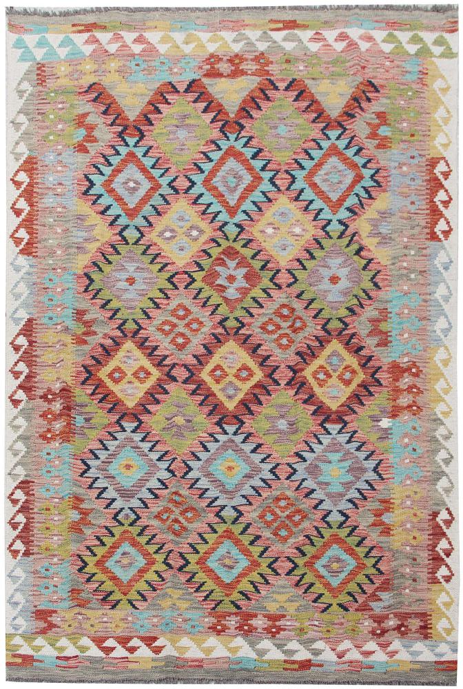 Afghan rug Kilim Afghan 6'5"x4'4" 6'5"x4'4", Persian Rug Woven by hand