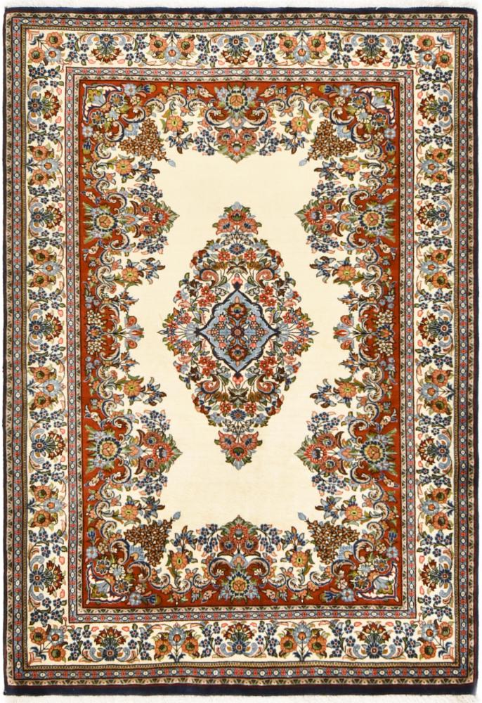 Persian Rug Eilam Silk Warp 6'2"x4'4" 6'2"x4'4", Persian Rug Knotted by hand