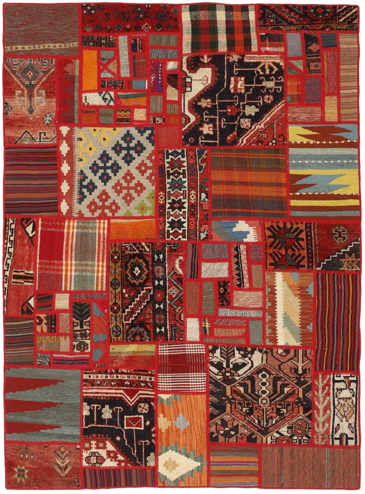 Tapis persan Kilim Patchwork 201x141 201x141, Tapis persan Tissé à la main