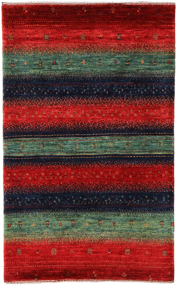 Persian Rug Persian Gabbeh Loribaft Nowbaft 4'1"x2'6" 4'1"x2'6", Persian Rug Knotted by hand