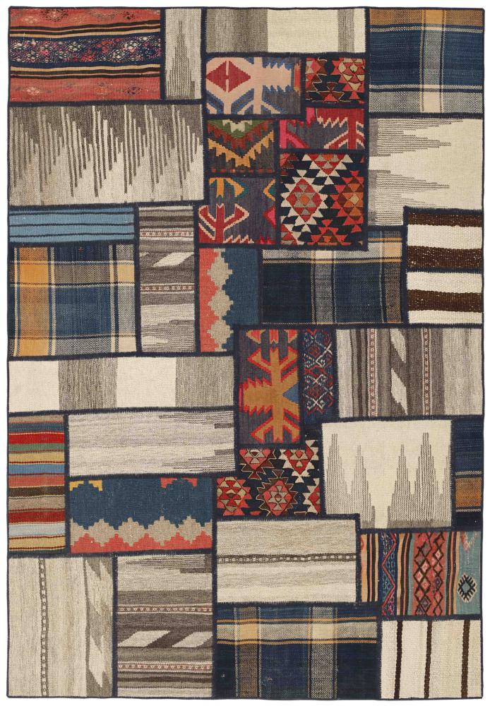 Perzisch tapijt Kilim Patchwork 199x141 199x141, Perzisch tapijt Handgeweven