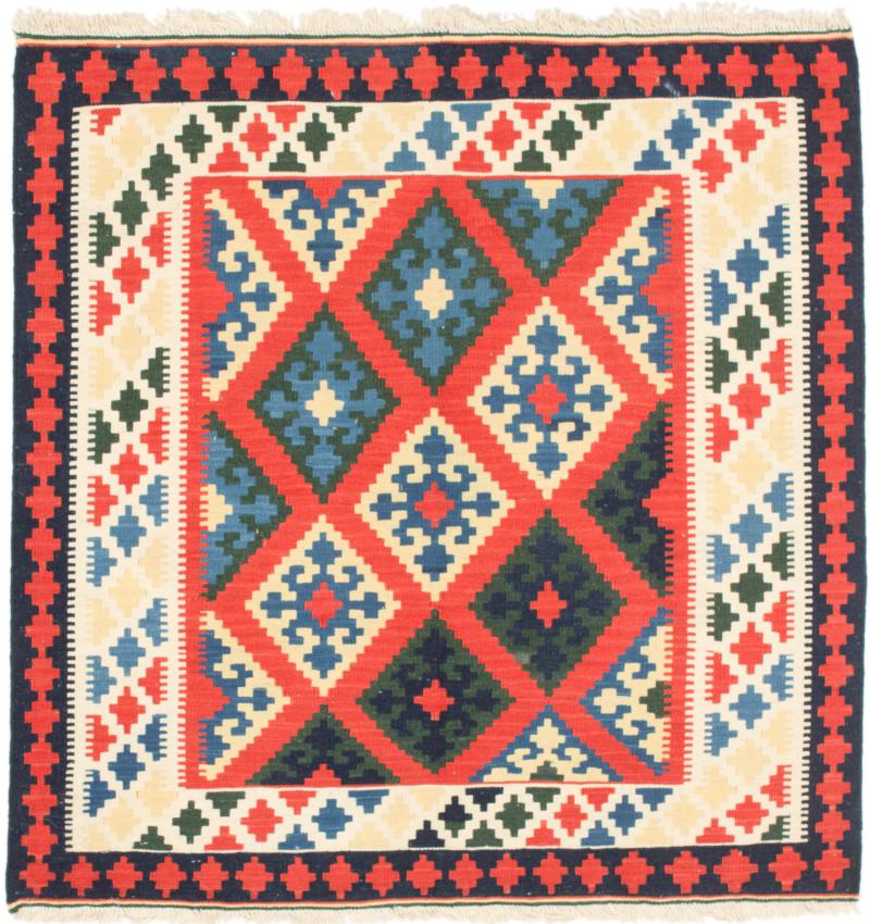 Tapis persan Kilim Fars 106x102 106x102, Tapis persan Tissé à la main