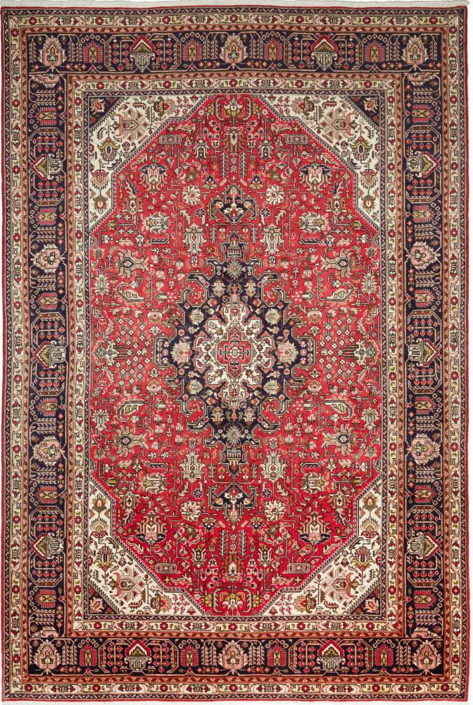 Tapis persan Tabriz 9'11"x6'6" 9'11"x6'6", Tapis persan Noué à la main