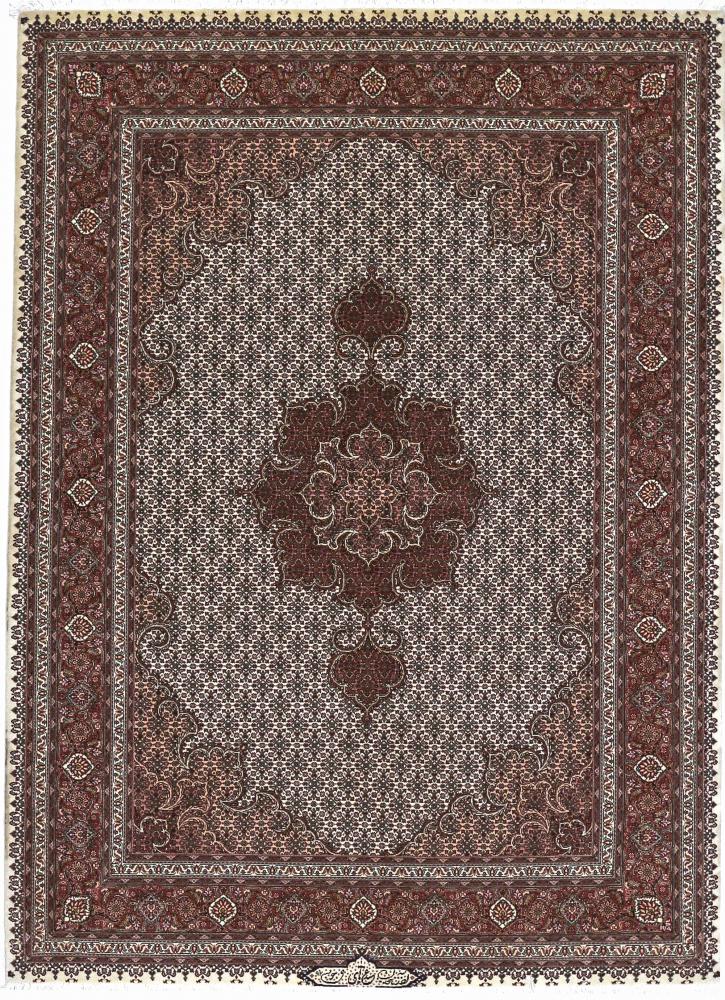  ペルシャ絨毯 タブリーズ Mahi Super 6'11"x5'1" 6'11"x5'1",  ペルシャ絨毯 手織り