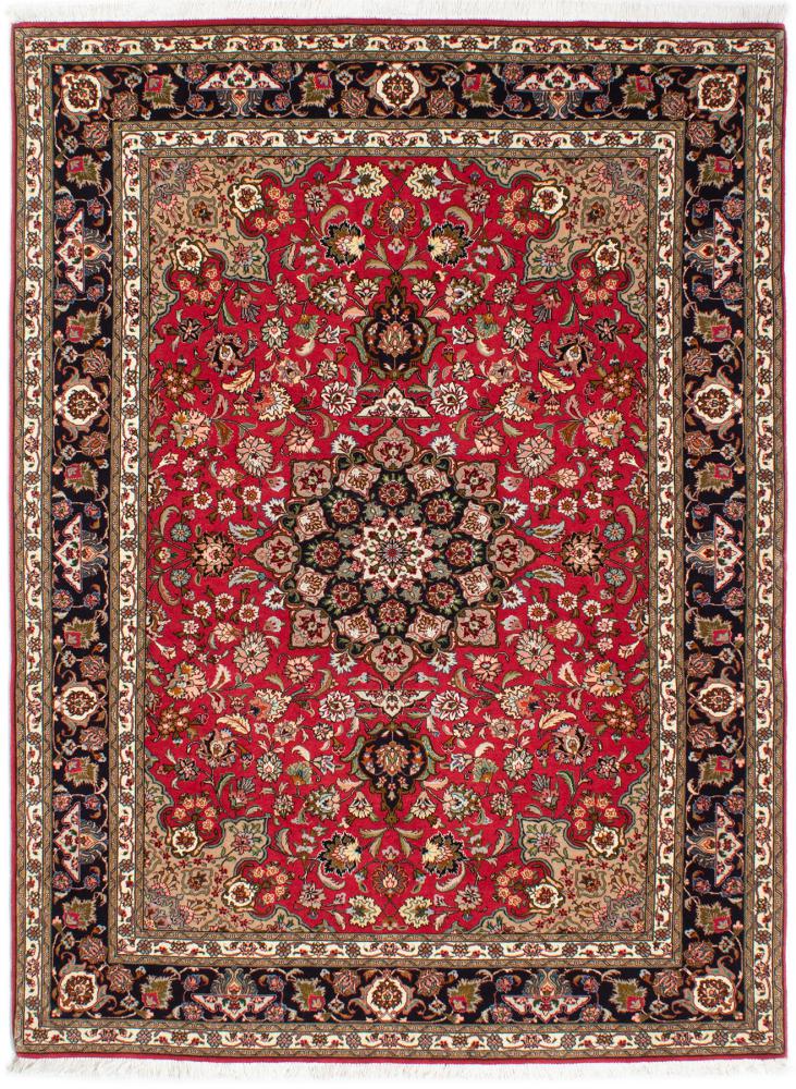 Persian Rug Tabriz 50Raj 6'11"x5'0" 6'11"x5'0", Persian Rug Knotted by hand