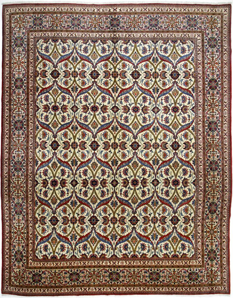 Tapis persan Kashan Antique 13'1"x10'7" 13'1"x10'7", Tapis persan Noué à la main