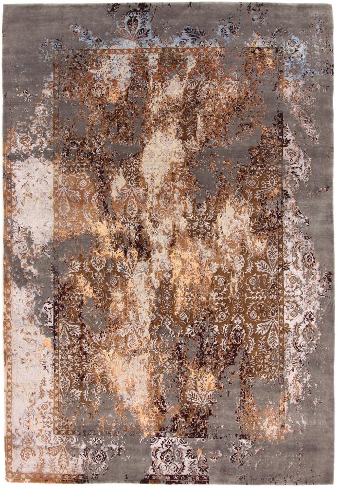 Indo rug Sadraa 9'11"x6'9" 9'11"x6'9", Persian Rug Knotted by hand