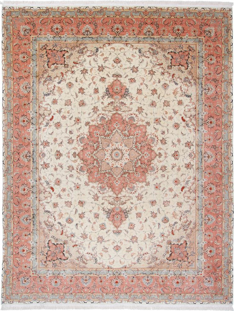 Persialainen matto Tabriz 50Raj Silkkiloimi 386x296 386x296, Persialainen matto Solmittu käsin