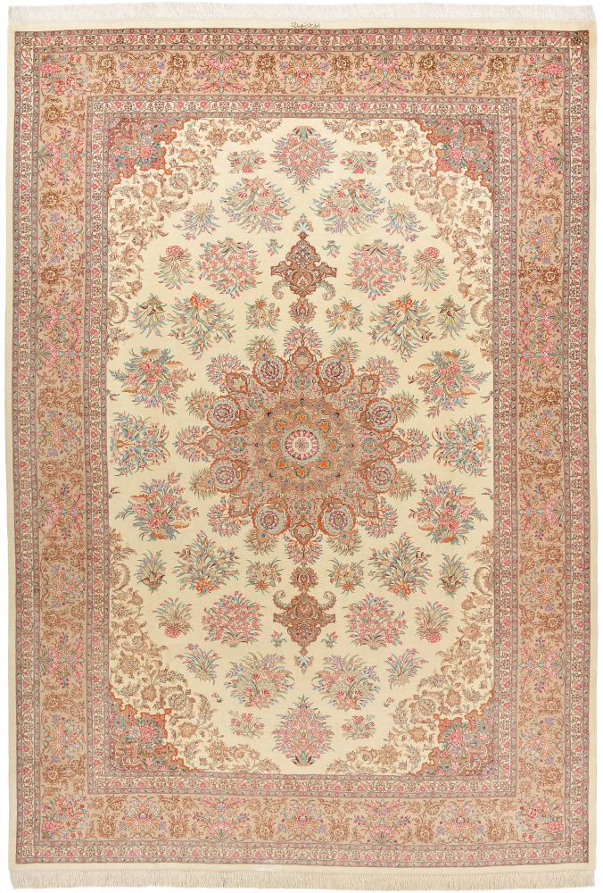 Perzisch tapijt Qum Zijde 287x202 287x202, Perzisch tapijt Handgeknoopte