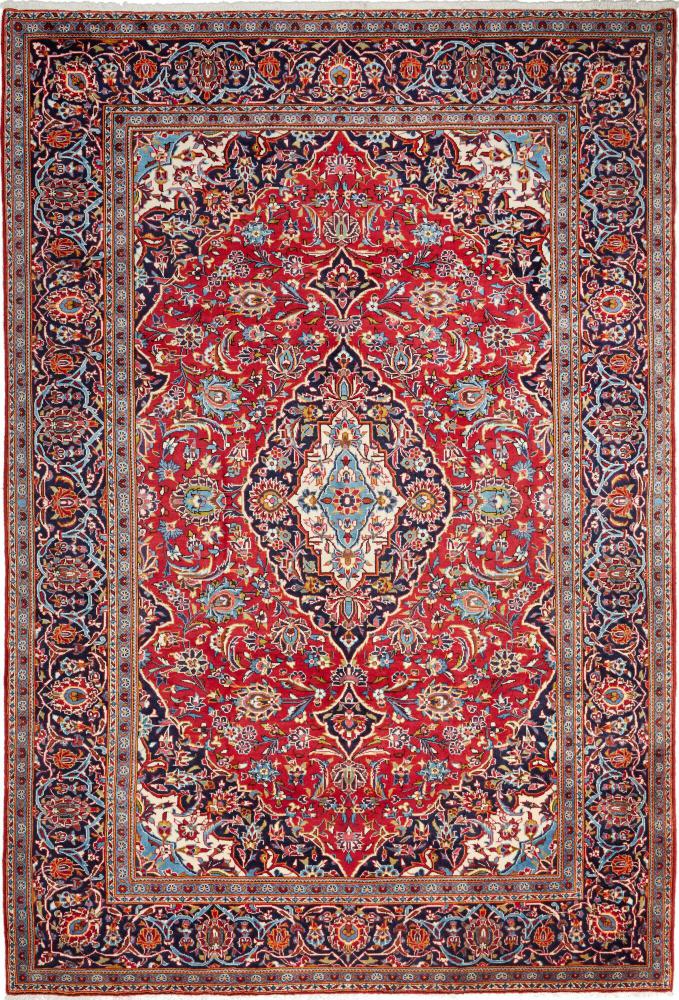 Persian Rug Keshan 9'8"x6'8" 9'8"x6'8", Persian Rug Knotted by hand