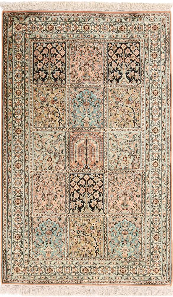 Indischer Teppich Kaschmir Seide 154x96 154x96, Perserteppich Handgeknüpft