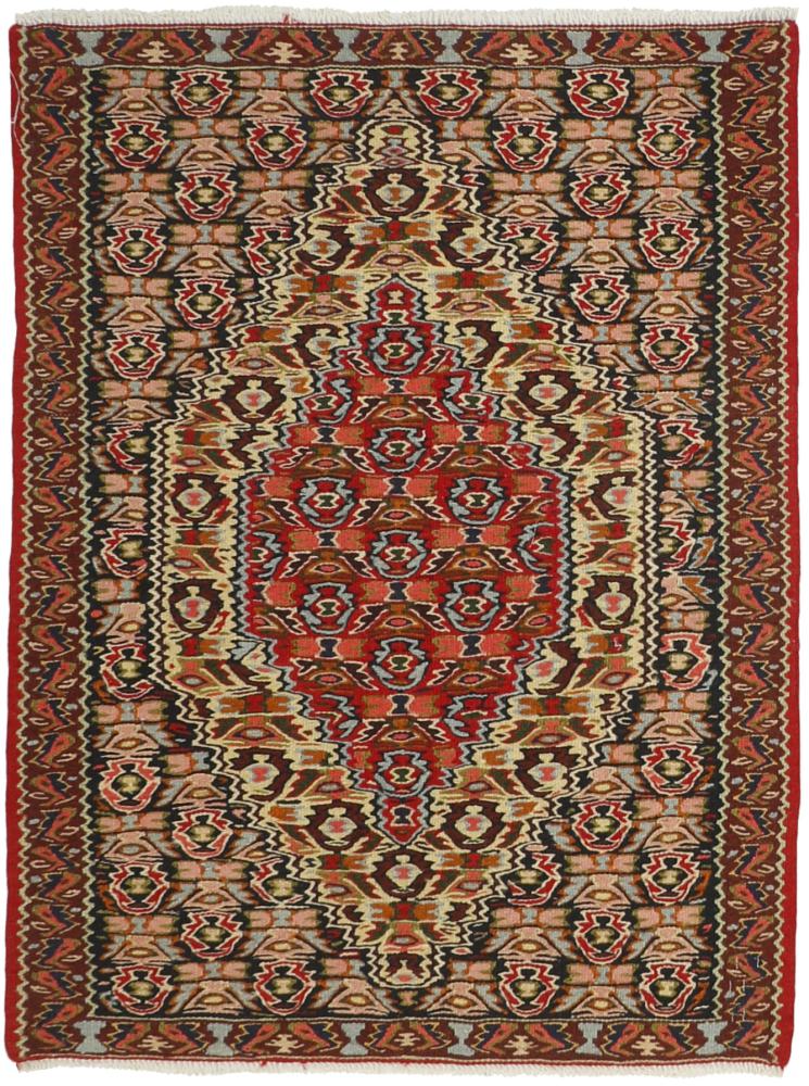 Persian Rug Kilim Senneh 3'2"x2'4" 3'2"x2'4", Persian Rug Knotted by hand