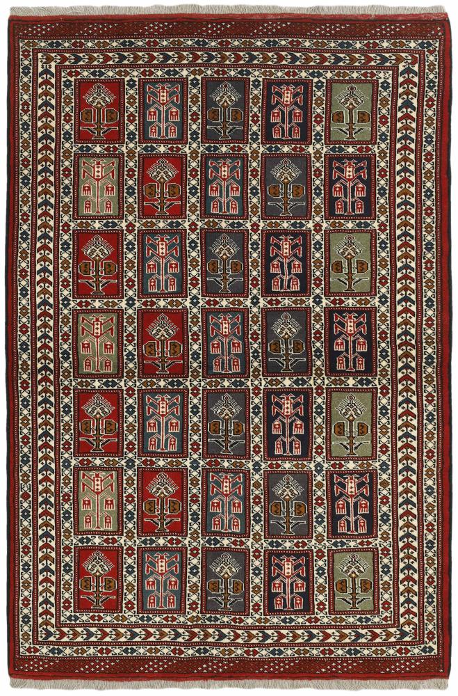  ペルシャ絨毯 トルクメン 199x134 199x134,  ペルシャ絨毯 手織り