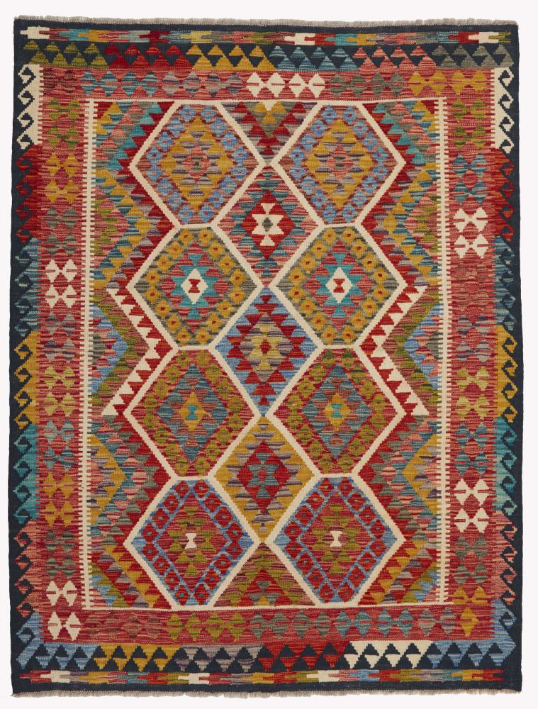 Afghan rug Kilim Afghan 6'2"x4'9" 6'2"x4'9", Persian Rug Woven by hand