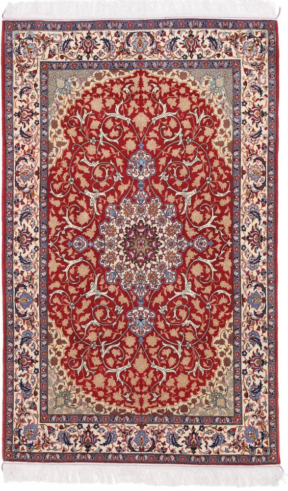 Tapis persan Ispahan Chaîne de Soie 168x106 168x106, Tapis persan Noué à la main