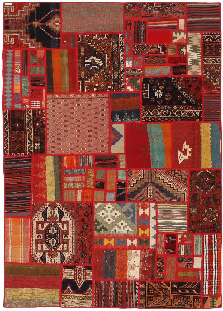 Persisk matta Kilim Patchwork 201x141 201x141, Persisk matta handvävd 