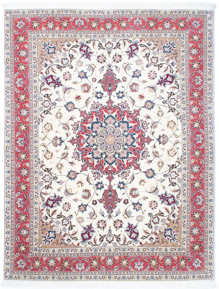 Persian Rug Tabriz 50Raj 6'6"x5'1" 6'6"x5'1", Persian Rug Knotted by hand