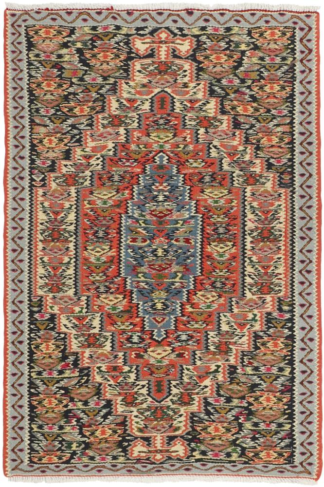 Persian Rug Kilim Senneh 3'5"x2'4" 3'5"x2'4", Persian Rug Knotted by hand