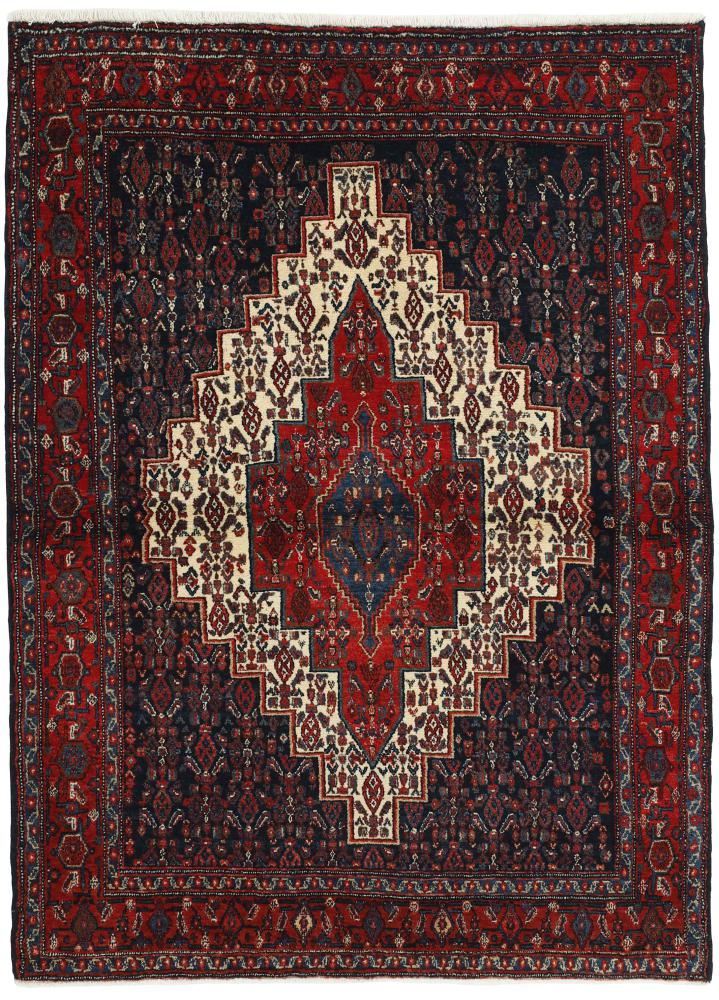 Tapis persan Senneh 5'9"x4'1" 5'9"x4'1", Tapis persan Noué à la main