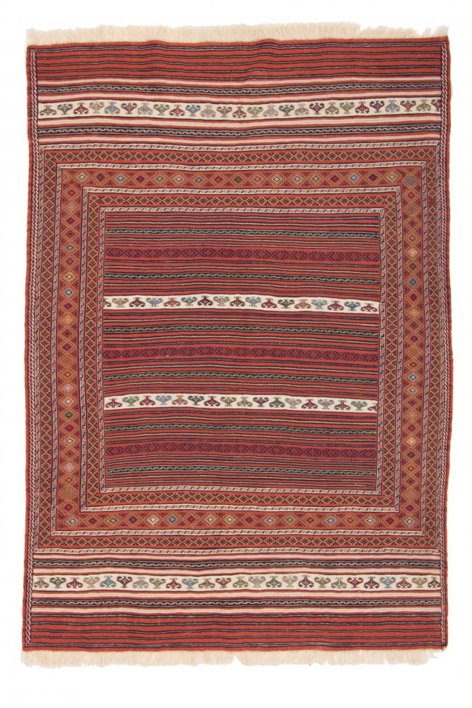 Afghanischer Teppich Kelim Kordi fine 201x140 201x140, Perserteppich Handgewebt