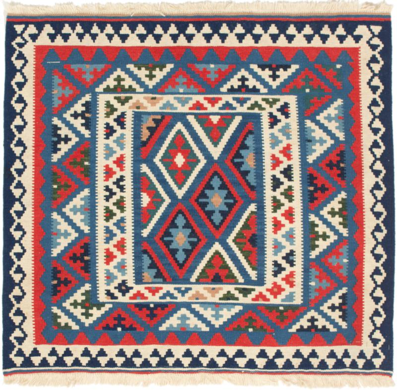 Tapis persan Kilim Fars 105x97 105x97, Tapis persan Tissé à la main