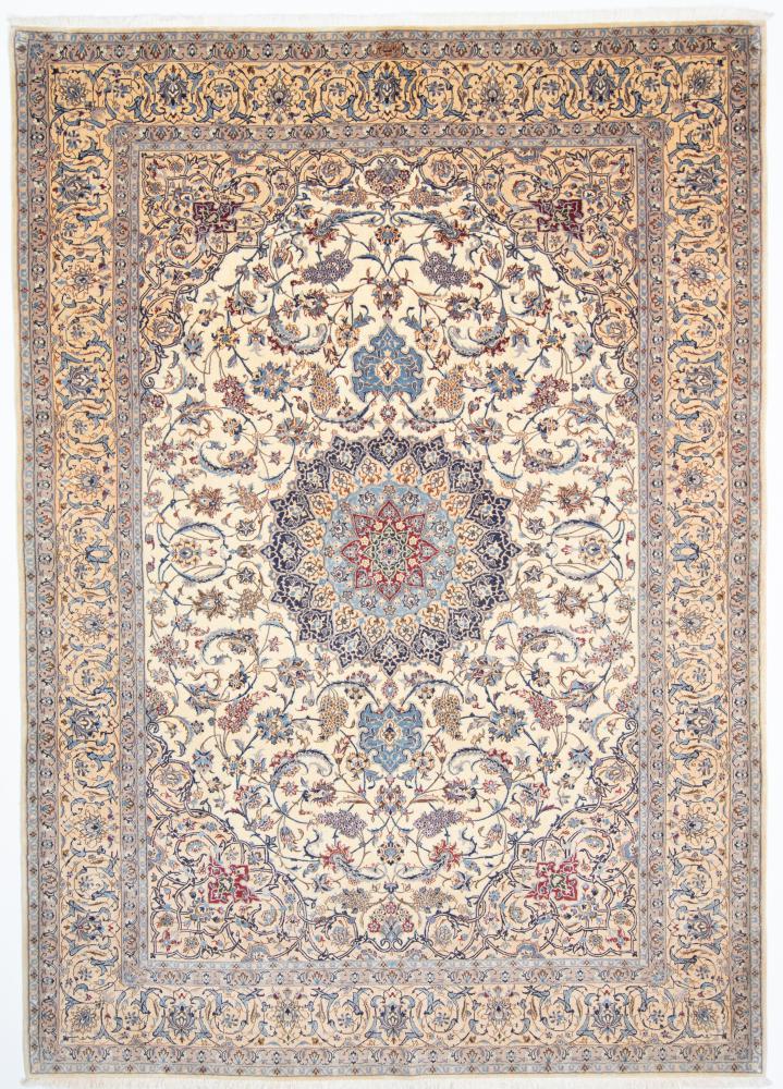 Persian Rug Nain 6La 9'7"x6'10" 9'7"x6'10", Persian Rug Knotted by hand