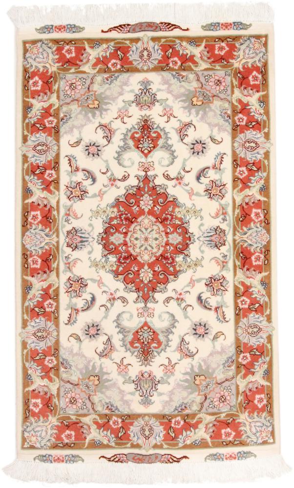 Persian Rug Tabriz 50Raj 3'10"x2'5" 3'10"x2'5", Persian Rug Knotted by hand