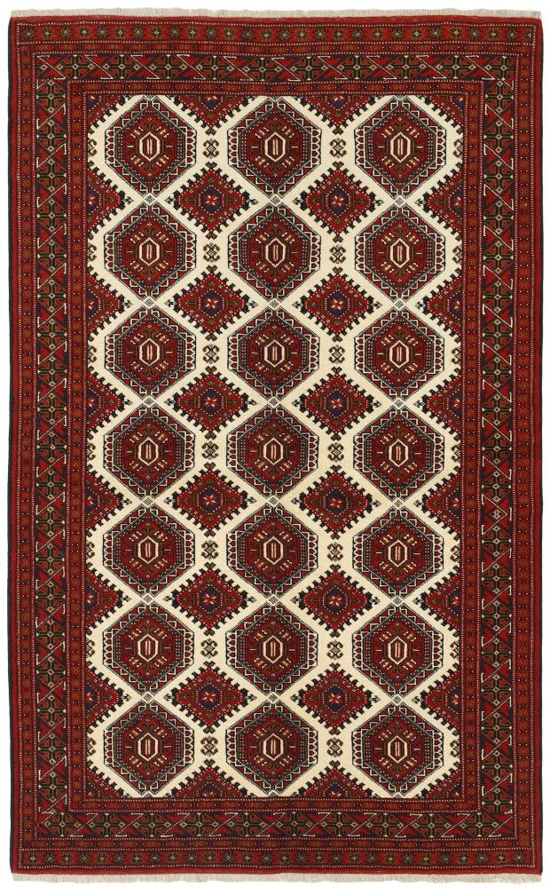 Persian Rug Turkaman 8'0"x5'1" 8'0"x5'1", Persian Rug Knotted by hand
